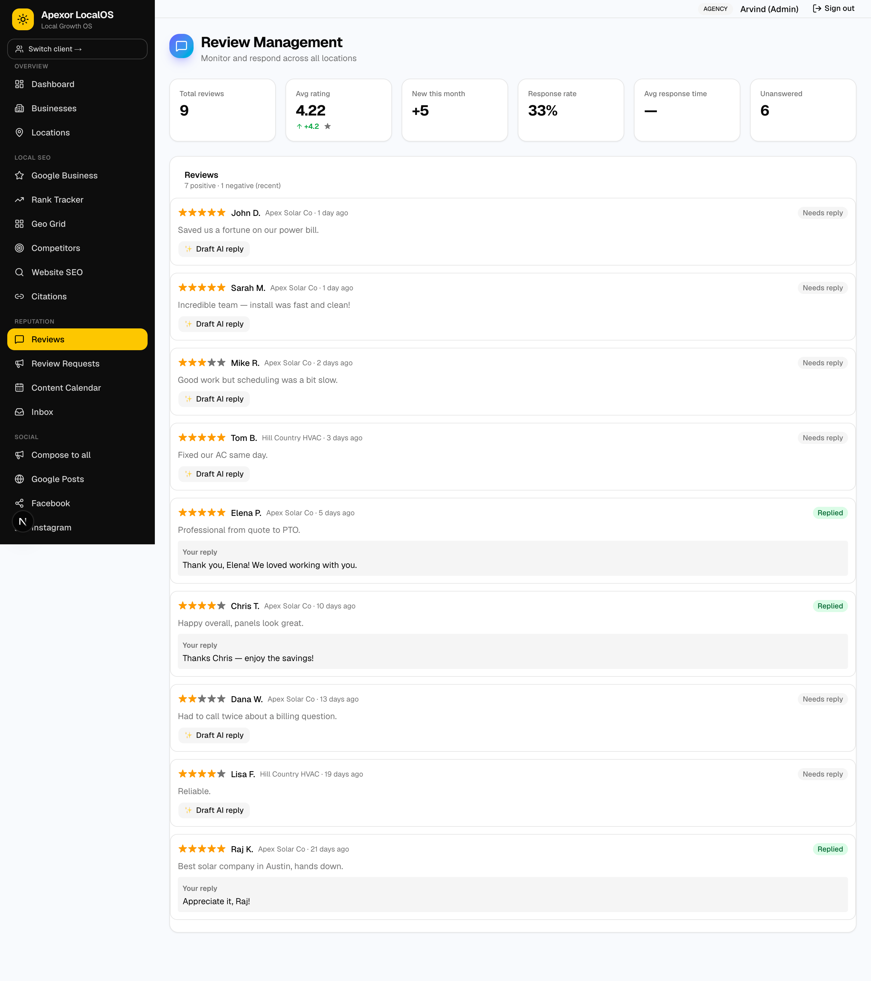 Reviews on autopilot